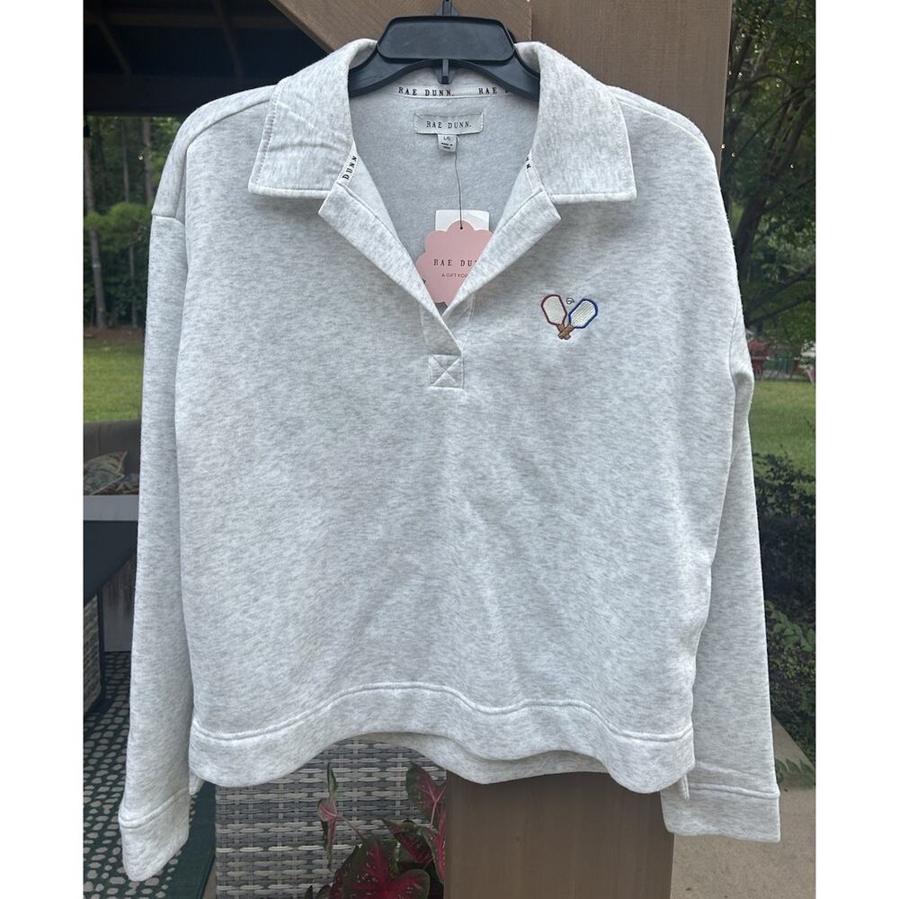 NWT Rae Dunn Sweatshirt with Pickleball Logo Size Large
